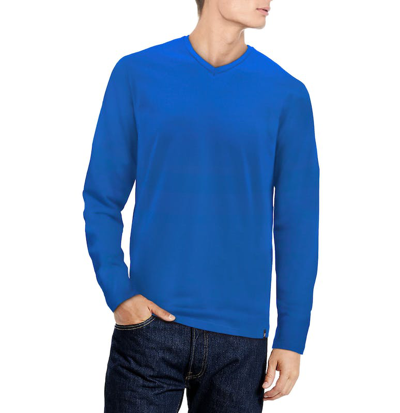 Shop X-ray X Ray Long Sleeve V-neck T-shirt In Blue