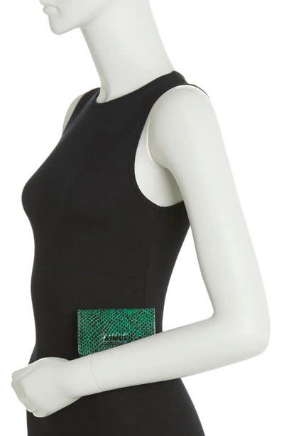 Shop Aimee Kestenberg Sammy Bifold Card Wallet In Emerald Snake