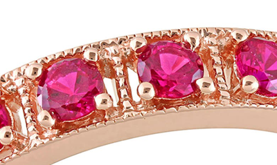 Shop Delmar Sterling Silver Created Ruby Ring In Red