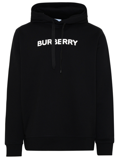 Shop Burberry Cotton Ansdell Sweatshirt In Black