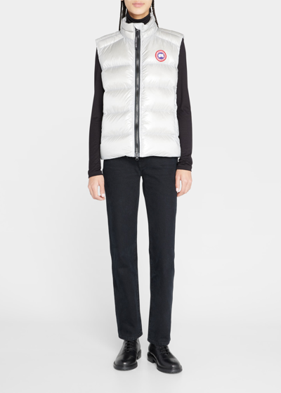 Shop Canada Goose Cypress Puffer Vest In Silverbirch