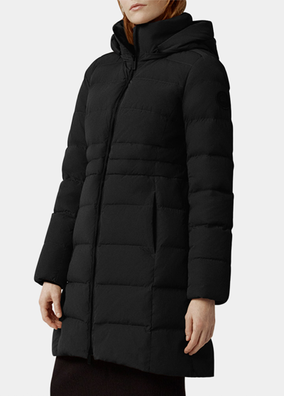 Shop Canada Goose Aurora Parka Coat In Black