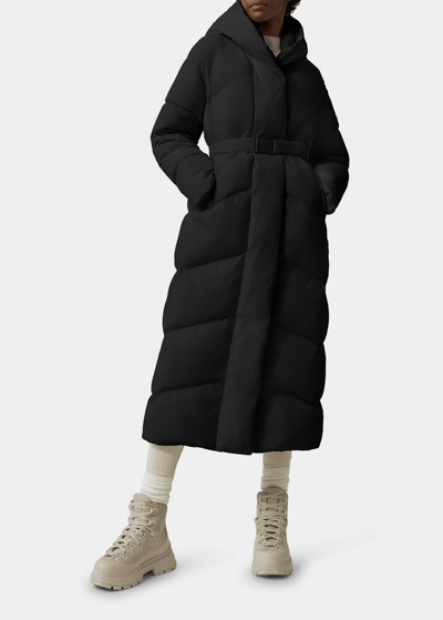 Shop Canada Goose Marlow Quilted Parka Jacket In Black