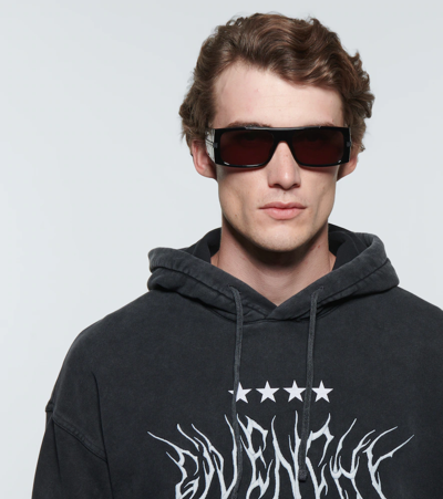 Givenchy Square Acetate Sunglasses In Shiny Black / Smoke