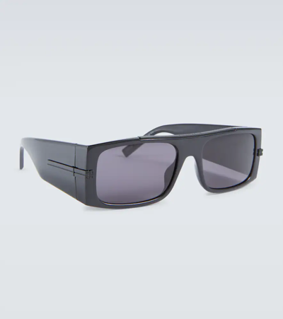 Givenchy Square Acetate Sunglasses In Shiny Black / Smoke