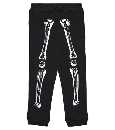 Shop Stella Mccartney Printed Cotton Sweatpants In Nero