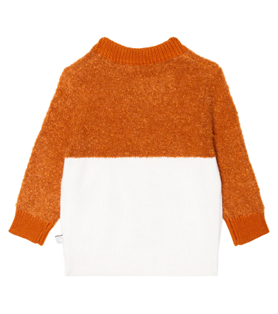 Shop Stella Mccartney Baby Fox Knitted Sweater In Multicolor