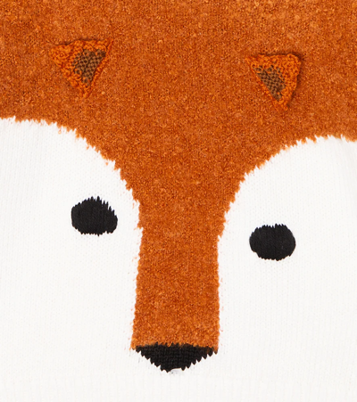 Shop Stella Mccartney Baby Fox Knitted Sweater In Multicolor