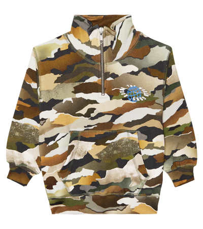 Shop Molo Mads Camouflage Cotton Sweatshirt In Earthy Camou