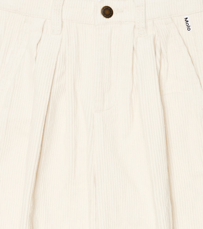 Shop Molo Cotton Pants In Pearled Ivory
