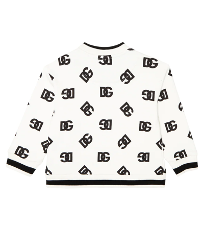 Shop Dolce & Gabbana Baby Dg Cotton Sweatshirt In White
