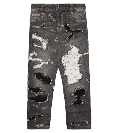 Shop Givenchy Distressed Jeans In Used