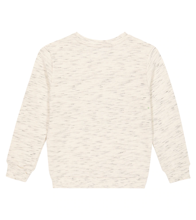 Shop Kenzo Embroidered Jersey Sweatshirt In Off White