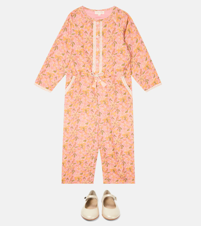 Shop Louise Misha Jenna Floral Cotton Jumpsuit In Sienna Blossomland