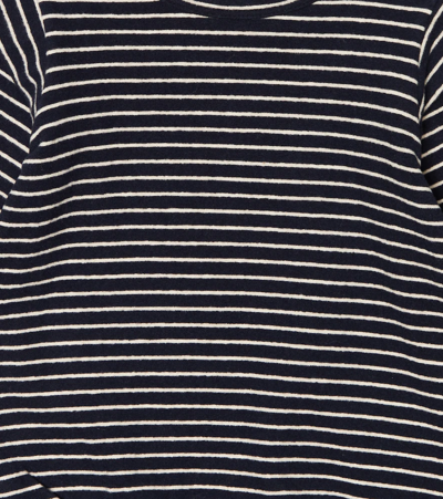 Shop 1+ In The Family Noelia Striped Cotton-blend Top In Navy