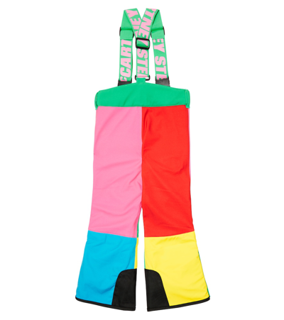 Shop Stella Mccartney Colorblocked Ski Salopettes In Multicolor