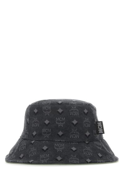 Mcm Monogram-embroidered Bucket Hat In Grey | ModeSens