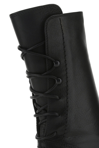 Shop Ann Demeulemeester Black Leather Henrica Ankle Boots Black  Donna 41