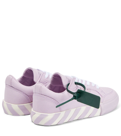 Shop Off-white Low Vulcanized Canvas Sneakers In Lilac Lilac