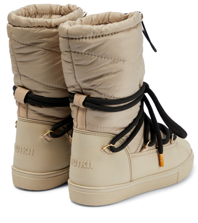 Shop Inuikii Padded Snow Boots In Beige