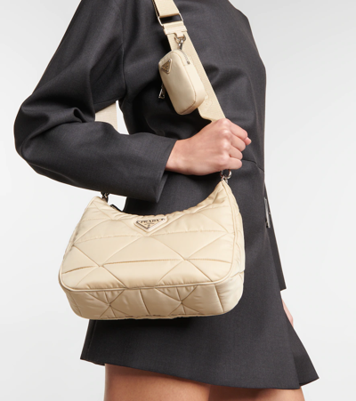 Prada Padded Nylon Bag In Deserto