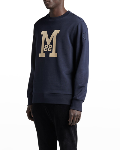 Shop Moncler Men's 1952 Logo Sweatshirt In Navy