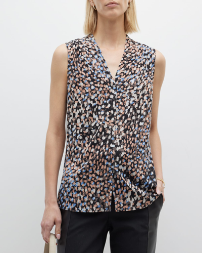 Shop Nic + Zoe Petite Mineral Mix Abstract-print Tank In Neutral Multi