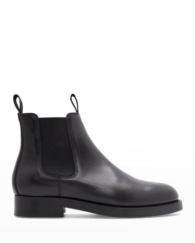 Shop Belstaff Men's Longton Leather Chelsea Boots In Black