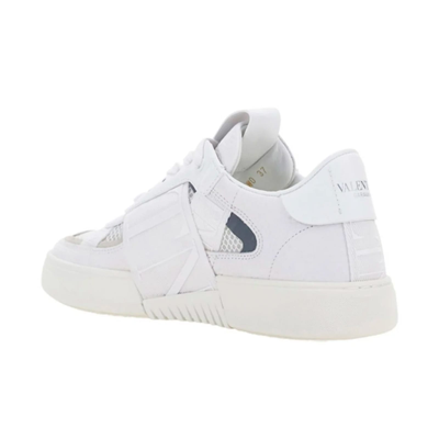 Shop Valentino Vltn Logo Strap Sneakers In White