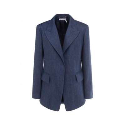 Shop Chloé Tailored Jacket In Blue