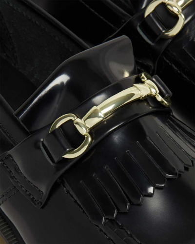 Dr. Martens' Adrian Snaffle Smooth Leather Kiltie Loafers In Black