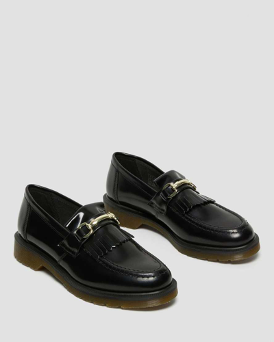Dr. Martens' Adrian Snaffle Smooth Leather Kiltie Loafers In Black