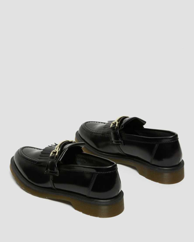 Shop Dr. Martens' Adrian Snaffle Smooth Leather Kiltie Loafers In Black