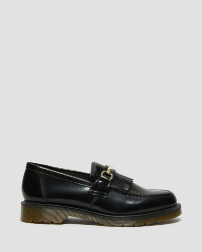 Shop Dr. Martens' Adrian Snaffle Smooth Leather Kiltie Loafers In Black