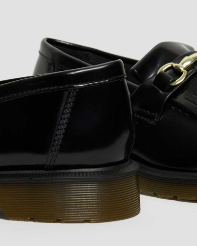 Dr. Martens' Adrian Snaffle Smooth Leather Kiltie Loafers In Black
