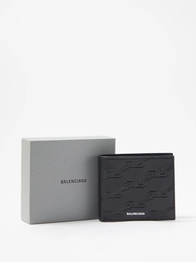 Men's Embossed Monogram Card Case Box in Silver