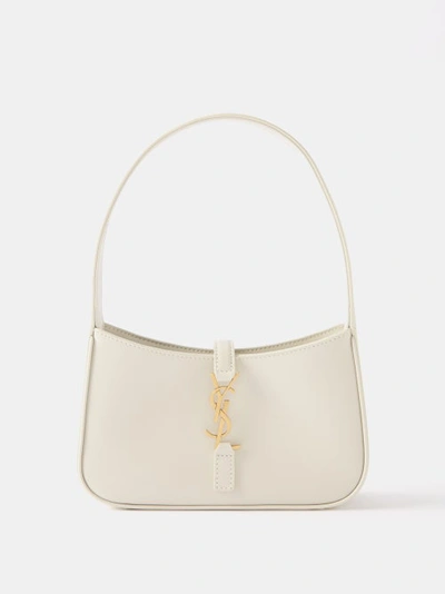 Saint Laurent Le 5 à 7 leather shoulder bag White - The Shoe Box