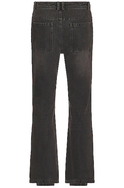Shop C2h4 Layered Flappy Straight Jean In Faded Black