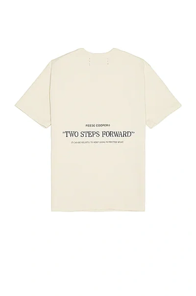 Shop Reese Cooper Two Steps Forward T-shirt In Vintage White