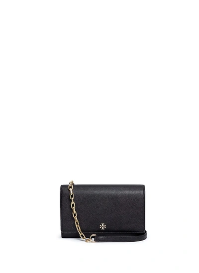 Shop Tory Burch 'robinson' Saffiano Leather Chain Wallet