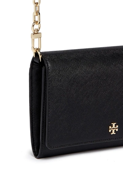 Shop Tory Burch 'robinson' Saffiano Leather Chain Wallet