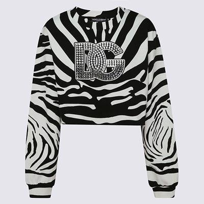 Shop Dolce & Gabbana Zebra Print Sweatshirt