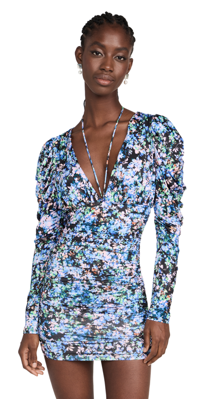 Shop Afrm Macey Dress In Blue Wildflower