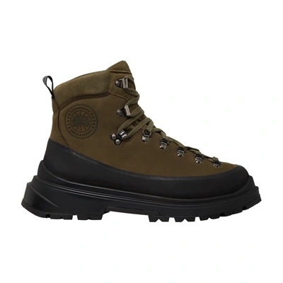 Shop Canada Goose Journey Boot In Military Green Black