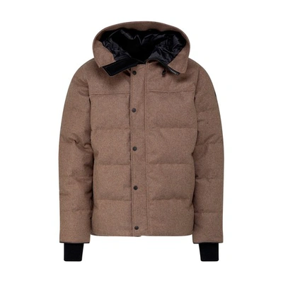 Canada Goose Macmillan Wool-blend Down Short Parka In Quicksand Melange