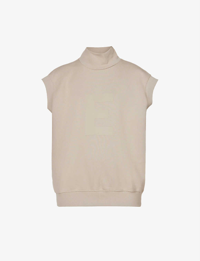 Shop Essentials Fog X  Women's Smoke  Turtleneck Brand Appliqué Cotton-blend Sweatshirt