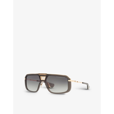 Dita Dts400-a-01-z Mach-eight Rectangular Acetate And Titanium Sunglasses In Grey