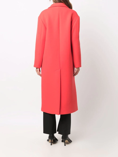 P.a.r.o.s.h Felted Knit Double-breast Coat In Red