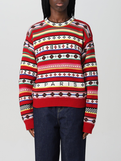 Shop Kenzo Sweater  Woman Color Burgundy