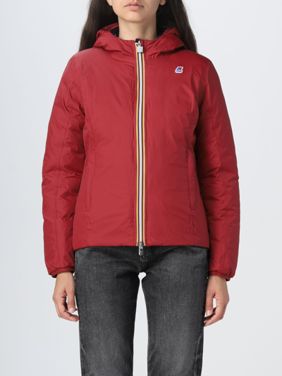 Shop K-way Jacket  Woman Color Red